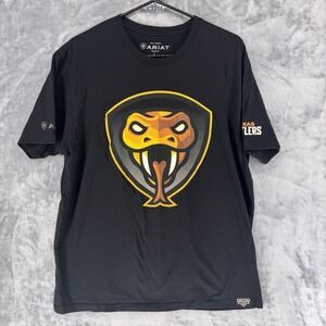 Ariat‎ Men PBR Bull Riding Texas Rattlers Cowboy Western Rodeo T-Shirt L Snake